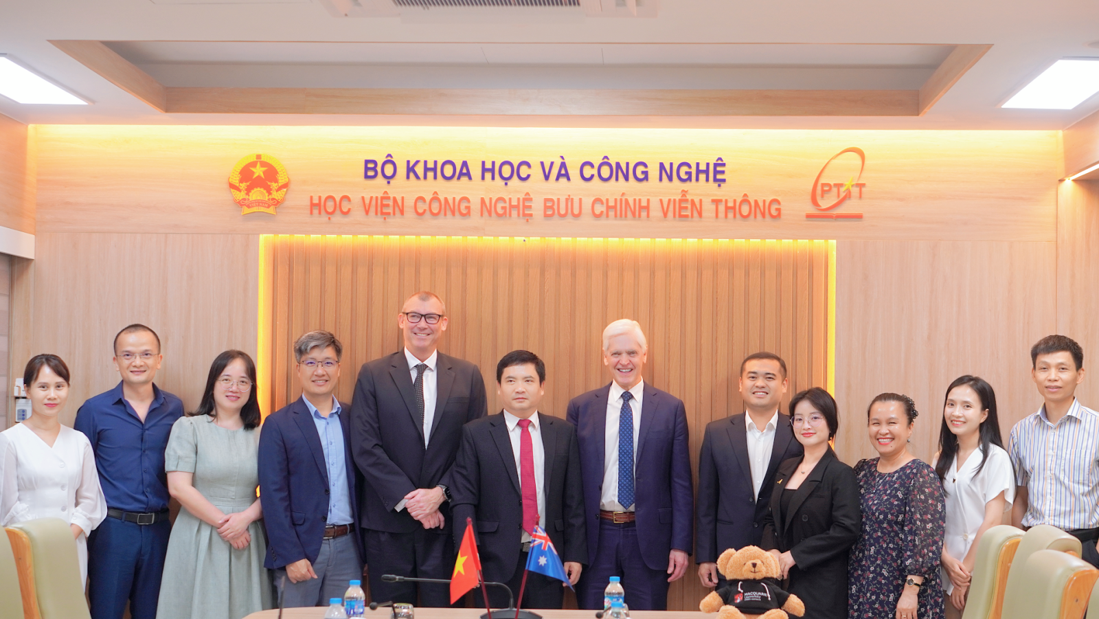 MOU & MOA signing ceremony between the Posts and Telecommunications Institute of Technology (PTIT) and Macquarie University (MQ), Australia